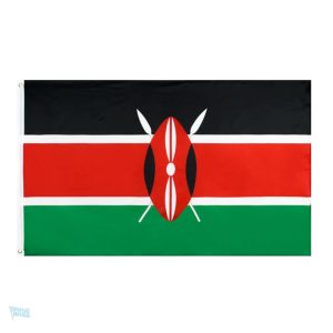Drapeau Kenya 128 x 192 cm en tissu durable