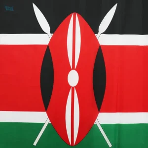 Drapeau extérieur du Kenya, couleur vive et emblématique