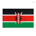 Drapeau du Kenya avec fourreau pour exposition et décoration