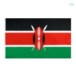 Drapeau géant du Kenya, symbole de la culture kenyane