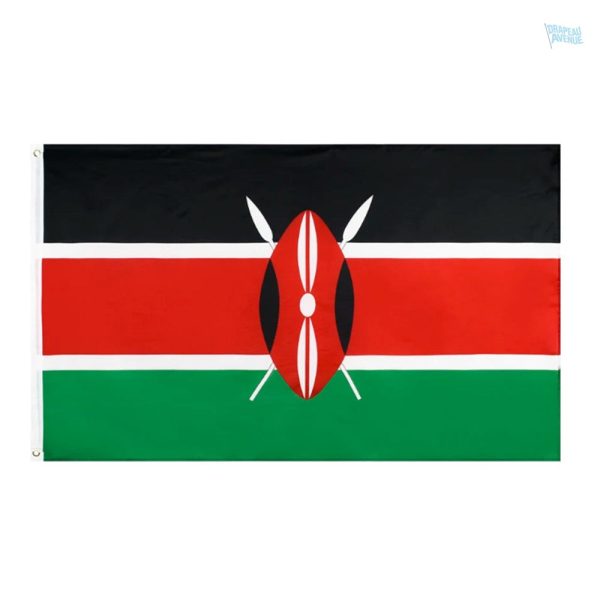 Drapeau géant du Kenya, symbole de la culture kenyane