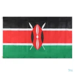 Drapeau Kenya en polyester résistant et coloré