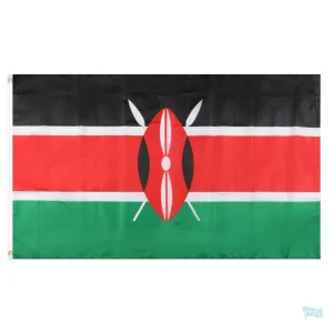 Drapeau Kenya en polyester résistant et coloré