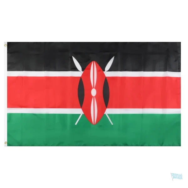Drapeau Kenya en polyester résistant et coloré