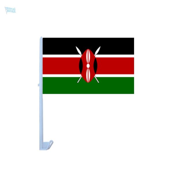Drapeau Kenya pour voiture, symbole national coloré