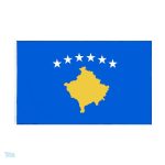 Drapeau Kosovo en fourreau, symbole national du Kosovo
