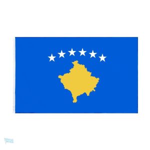 Drapeau Kosovo en fourreau, symbole national du Kosovo