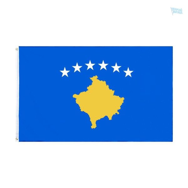 Drapeau géant du Kosovo en tissu durable