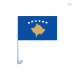 Drapeau Kosovo pour véhicule en tissu durable