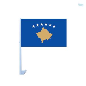 Drapeau Kosovo pour véhicule en tissu durable