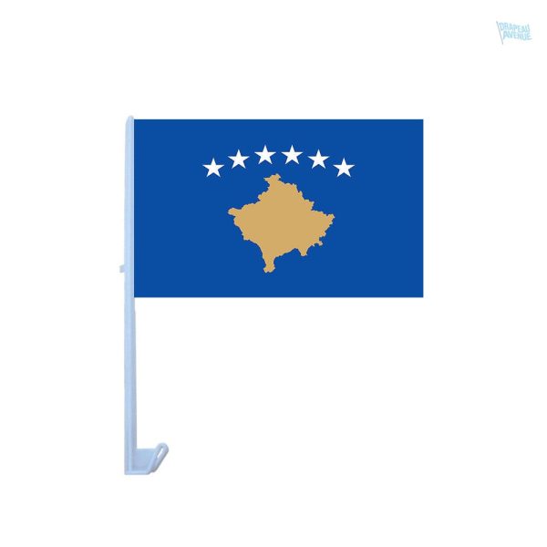 Drapeau Kosovo pour véhicule en tissu durable