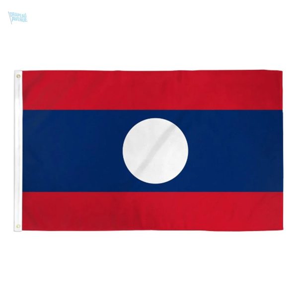 Drapeau Laos 120 x 180 cm en tissu résistant