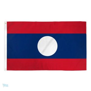 Drapeau géant du Laos en tissu coloré