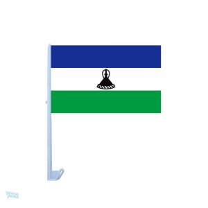 Drapeau Lesotho pour voiture avec motifs nationaux