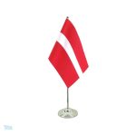 Drapeau de table Lettonie en tissu aux couleurs nationales