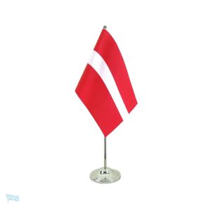 Drapeau de table Lettonie en tissu aux couleurs nationales