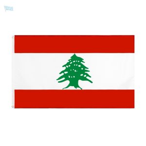 Drapeau du Liban 90 x 150 cm en tissu résistant