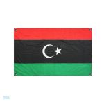 Drapeau de Libye avec 4 œillets pour fixation facile
