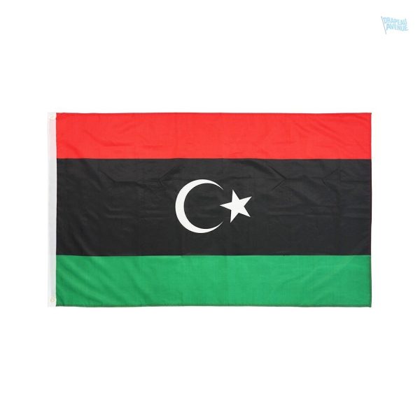 Drapeau Libye extérieur en tissu résistant pour usage extérieur