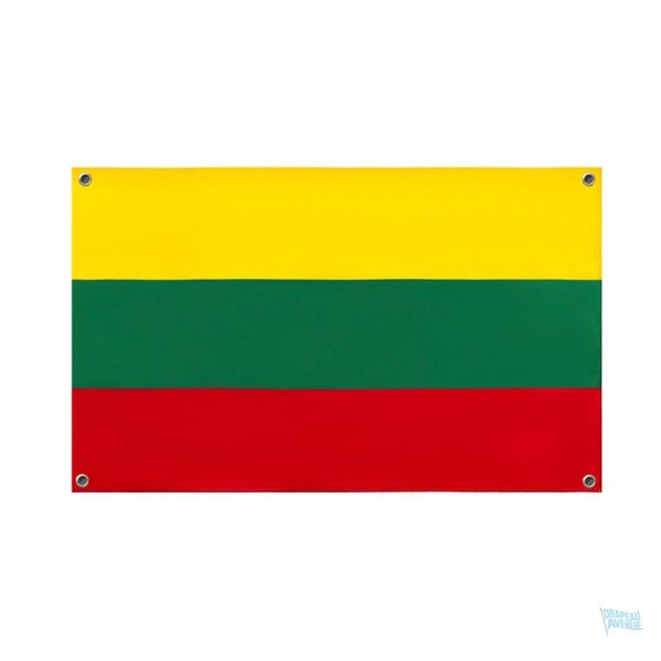 Drapeau Lituanie avec 4 œillets pour une fixation facile