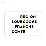 Drapeau Bourgogne-Franche-Comté avec logo emblématique