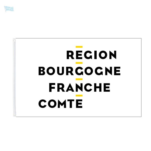 Drapeau Bourgogne-Franche-Comté avec logo emblématique