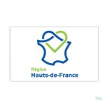 Drapeau logo Hauts-de-France en tissu coloré