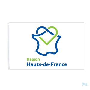 Drapeau logo Hauts-de-France en tissu coloré
