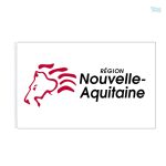 Drapeau logo Nouvelle-Aquitaine en tissu coloré