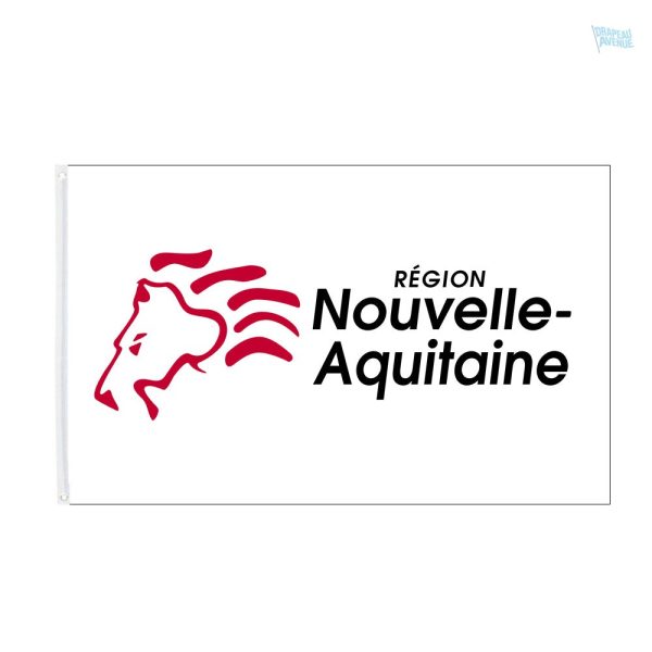 Drapeau logo Nouvelle-Aquitaine en tissu coloré