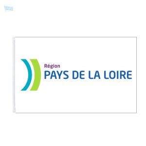 Drapeau Pays de la Loire avec logo distinctif