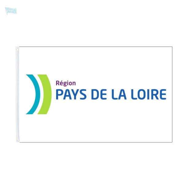 Drapeau Pays de la Loire avec logo distinctif