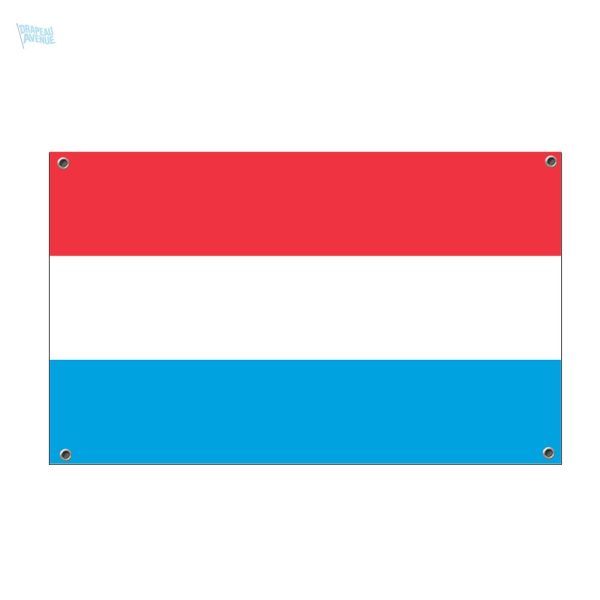 Drapeau Luxembourg avec 4 œillets pour une installation facile