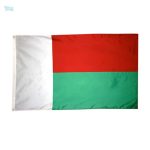 Drapeau Madagascar 128 x 192 cm en tissu vibrant