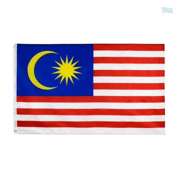 Drapeau Malaisie 128 x 192 cm en tissu durable