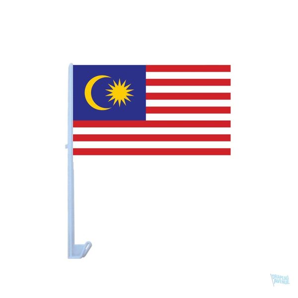 Drapeau Malaisie pour voiture, design coloré et symbolique