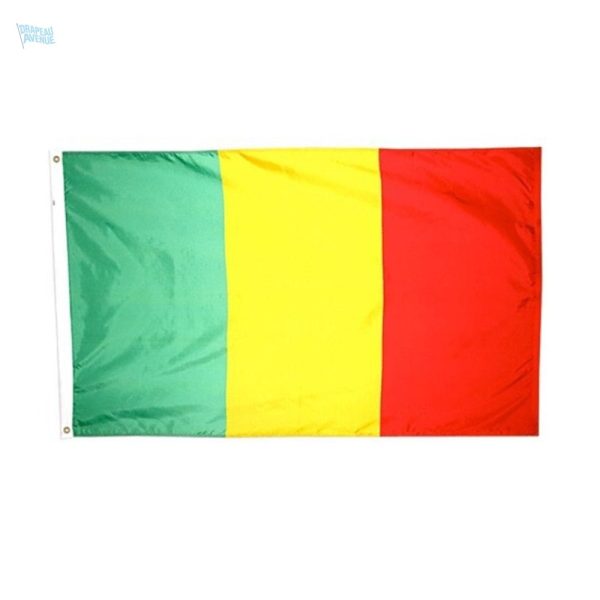 Drapeau du Mali 60 x 90 cm en tissu résistant