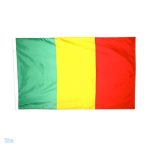 Drapeau du Mali avec fourreau pour exposition