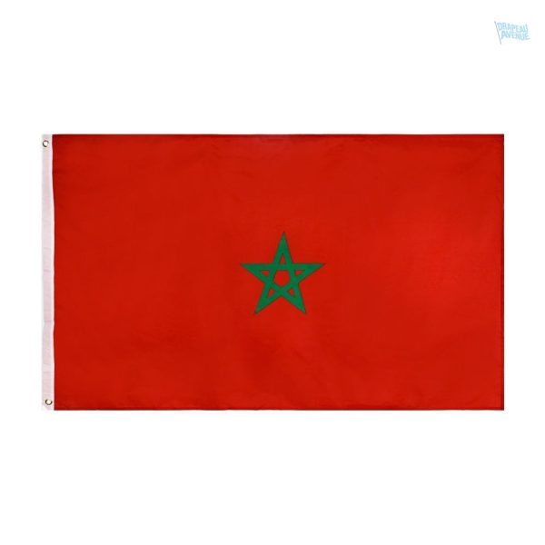 Drapeau Maroc 120 x 180 cm en tissu résistant