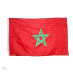 Drapeau extérieur du Maroc, couleur rouge et vert