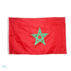 Drapeau extérieur du Maroc, couleur rouge et vert