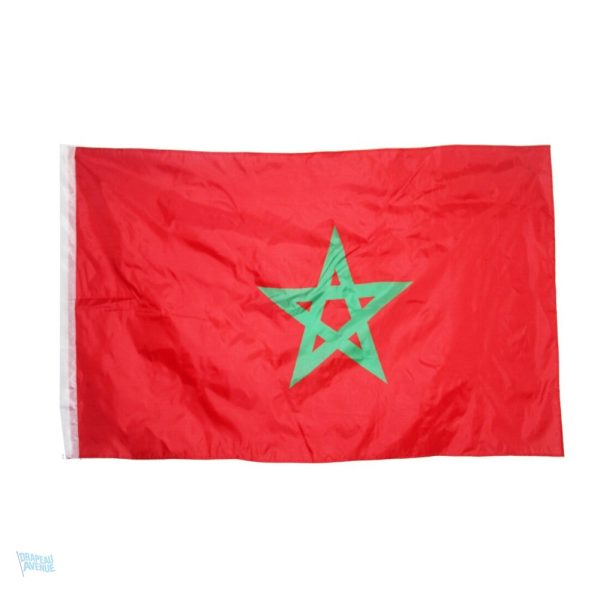 Drapeau extérieur du Maroc, couleur rouge et vert