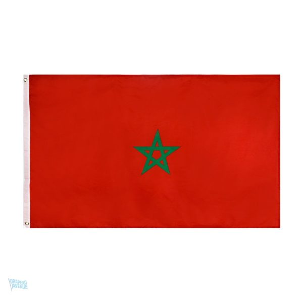 Drapeau géant du Maroc, symbole national emblématique