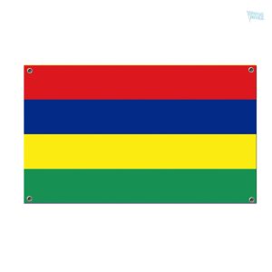 Drapeau Maurice avec 4 œillets pour une installation facile