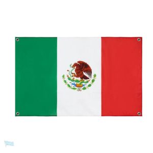 Drapeau du Mexique avec 4 œillets pour fixation facile
