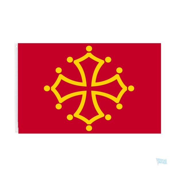 drapeau-midi-pyrenees-1 Drapeau Midi-Pyrénées aux couleurs vives et emblématiques