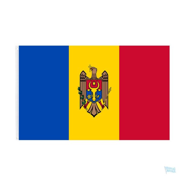 Drapeau Moldavie 90 x 150 cm en tissu coloré