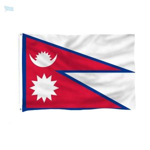 Drapeau du Népal 90 x 150 cm, symbole national coloré