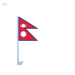 Drapeau du Népal pour voiture, design coloré et distinctif