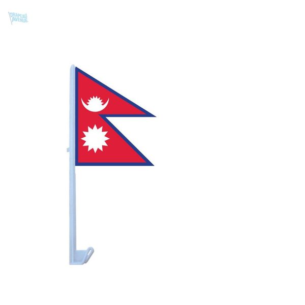 Drapeau du Népal pour voiture, design coloré et distinctif